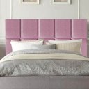 Ver imagem 3 de Cabeceira Poliana Cama Box Casal 160 Cm Suede Rosa