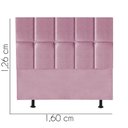 Ver imagem 2 de Cabeceira Poliana Cama Box Casal 160 Cm Suede Rosa