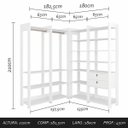 Ver imagem 2 de Closet Modulado Elora Ma1110 com Prateleiras Branco - Móveis Arapongas Branco