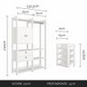 Closet Modulado Elora Ma510 com Sapateira Branco - Móveis Arapongas Branco - 2