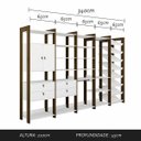 Ver imagem 2 de Closet Modulado Elora Ma410 com Sapateira Branco/ Cedro - M. Arapongas Cedro/branco