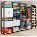 Ver imagem 1 de Closet Modulado Elora Ma410 com Sapateira Branco/ Cedro - M. Arapongas Cedro/branco