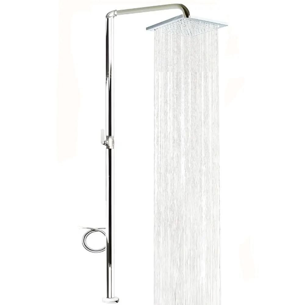 Ducha Tubular em Aço Inox 2 Polegadas com Chuveiro - Sodramar - 1