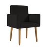 Poltrona Decorativa - Escritório - Recepção - Sala de Estar Cor:preto - 1
