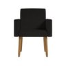 Poltrona Decorativa - Escritório - Recepção - Sala de Estar Cor:preto - 4