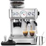 Casabrews Máquina de Espresso com Moedor e Vaporizador de Leite (prata) - 1