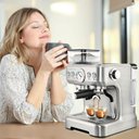 Ver imagem 7 de Casabrews Máquina de Espresso com Moedor e Vaporizador de Leite (prata)