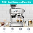 Ver imagem 2 de Casabrews Máquina de Espresso com Moedor e Vaporizador de Leite (prata)