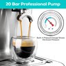 Casabrews Máquina de Espresso com Moedor e Vaporizador de Leite (prata) - 3