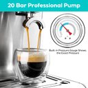 Ver imagem 3 de Casabrews Máquina de Espresso com Moedor e Vaporizador de Leite (prata)
