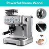 Casabrews Máquina de Espresso com Moedor e Vaporizador de Leite (prata) - 5