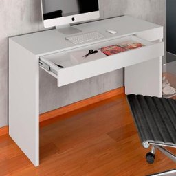 Escrivaninha Malu 1,20 1 Gaveta Branco - Móveis Arapongas Branco - 2