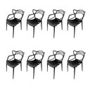 Ver imagem 1 de Kit 8 Cadeiras Allegra Master Polipropileno para Sala de Jantar - Preto