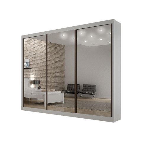 Dormitório Casal 5PÇS 3 Portas Espelhado Prime - Arbo Design