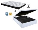 Ver imagem 1 de Cama Baú Casal Branco + Colchão Espuma D28 138x188x17