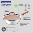 Ver imagem 4 de Frigideira Funda Tampa Tramontina Romagna Aço Inox Alumínio Cerâmico Marfim 24 Cm 3,1 L