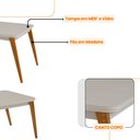 Ver imagem 5 de Mesa de Jantar Copper 120cm Tampo Canto Copo Mdf Vidro com 4 Cadeiras Copper Premium Moderna Mobília