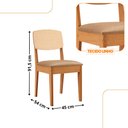 Ver imagem 3 de Mesa de Jantar Copper 120cm Tampo Canto Copo Mdf Vidro com 4 Cadeiras Copper Premium Moderna Mobília