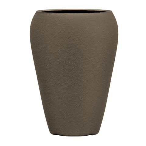 Vaso Fibra de Vidro Cachepot 46cm Vietnamita Decorativo Sala Plantas Bronze Fosco
