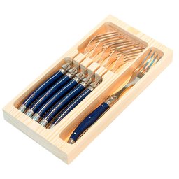 Conjunto de Talheres Luxo 12 Peças Original Laguiole La Tour - Azul - 3