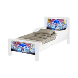 Mini Cama de Criança Infantil Adesivada Sonic - 2