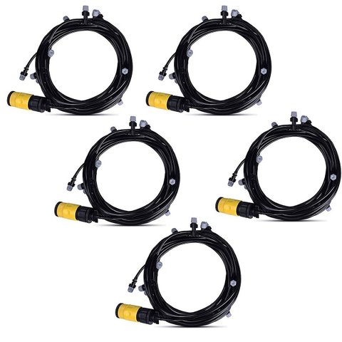 Mangueira Nevoa Climatizadora Sistema Irrigacao Kit 5 Uni 10 Metros Jardim Quintal Grama Plantaçao