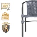 Ver imagem 4 de Jogo 4 Cadeiras Corda Nautica Floripa e Mesa Tampo Ripado Aluminio Roma 80 M Varanda Jardim Area Pi