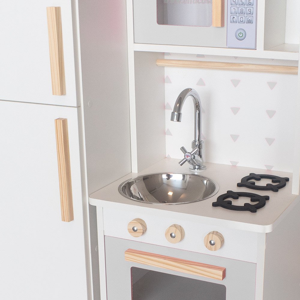Kit Mini Cozinha Infantil com Geladeira Eita Casa Perfeita Cinza - 3
