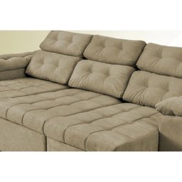 Sofá Itália 2,50 M Retrátil Reclinável Suede Castor – Sofá na Web - 4