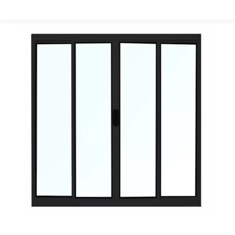 Vitro 4 Folhas 1,00 X 1,20 Alumínio Preto