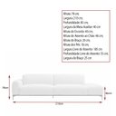Ver imagem 5 de Sofá Unne 3 Lugares 210cm Terminal Esquerdo Boucle Cinza - Sallar Home