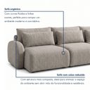 Ver imagem 7 de Sofá Cama Modular Orgânico Retrátil 4 Lugares 230cm Base Madeira Maciça Oxford