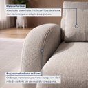 Ver imagem 5 de Sofá Cama Modular Orgânico Retrátil 4 Lugares 230cm Base Madeira Maciça Oxford