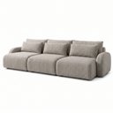 Ver imagem 2 de Sofá Cama Modular Orgânico Retrátil 4 Lugares 230cm Base Madeira Maciça Oxford