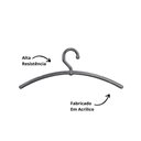 Ver imagem 2 de Kit 25un. Cabide Boutique Fixo Aberto Bola Pp Preto