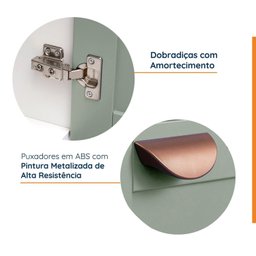 Balcão 2 Portas 60cm sem Tampo Arizona Cabecasa Madeiramadeira - 5