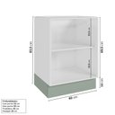 Ver imagem 3 de Balcão Planejado 2 Portas 60cm sem Tampo Arizona CabeCasa MadeiraOriginals Verde/Menta/Branco