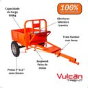 Ver mais imagens de Carretinha Reboque para Motocultivador/ Tratorito 500kg