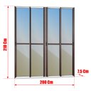 Ver imagem 2 de Porta Correr 4F.Móv.210 x 200 Elite c/Fecho Autom V.Reflex Mix Corten Brimak