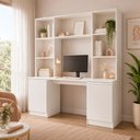 Ver imagem 2 de Mesa para Computador e Escritório Smart Multimóveis 2 Portas 5 Prateleiras Home Office MP6104