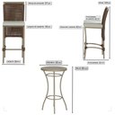 Ver imagem 5 de Mesa Bistrô com 4 Banquetas Roma Fendi Corda Náutica 3 Trama Marrom