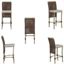 Ver imagem 3 de Mesa Bistrô com 4 Banquetas Roma Fendi Corda Náutica 3 Trama Marrom