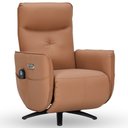 Ver imagem 3 de Poltrona de Massagem Reclinável Elétrica com Aquecimento Bravinni L07 Couríssimo Caramelo - Lyam Dec