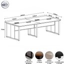 Ver imagem 3 de Plataforma de Trabalho 4 Lugares Nog. Pre 2,40m Pés Metal F5 Cor:nogal com Preto