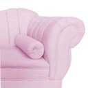 Ver mais imagens de Recamier Decorativo Divã Amsterdã 147cm Lado Esquerdo Couro Rosa Bebê