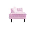 Ver imagem 5 de Recamier Decorativo Divã Amsterdã 147cm Lado Esquerdo Couro Rosa Bebê