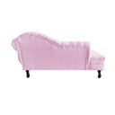 Ver imagem 6 de Recamier Decorativo Divã Amsterdã 147cm Lado Esquerdo Couro Rosa Bebê