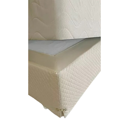 Saia Box Solteiro Matelassado Serve para Cama Baú:creme - 2