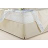 Saia Box Solteiro Matelassado Serve para Cama Baú:creme - 3