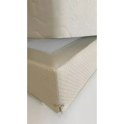 Saia Box Solteiro Matelassado Serve para Cama Baú:creme - 7